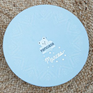Bombonera Personalizada Celeste Empolvado | Pangasa Baby